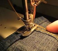 Ремонт одежды брюк, укоротить (обрез) джинсы