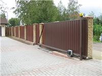 Ворота въездные, гаражные металлические из профнастила распашные 1,8х4м с калиткой , изготовление и установка на ленточный фундамент
