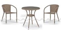 Комплект кофейной мебели Афина 2+1, и. ротанг, T282ANT/Y137C-W56 Light Brown 2Pcs
