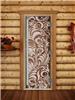 Дверь для сауны DoorWood (Дорвуд) 70x180 Престиж (с рисунком) Хохлома левая (бронза)