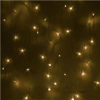 Гирлянда-дождь (плей-лайт) светодиодная Neon-night 2х1,5м, фиксинг, прозр. провод, 192LED тепло-белые