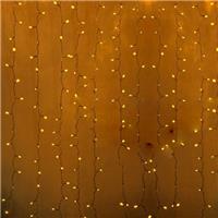 Гирлянда-дождь (плей-лайт) светодиодная Neon-night 2х1,5м, фиксинг, белый провод, диоды желтые