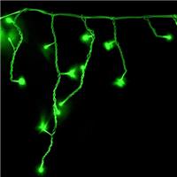 Гирлянда-бахрома светодиодная Neon-Night Айсикл 4,8х0,6м с эффектом мерцания 176LED зелёный