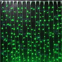 Гирлянда-дождь (плей-лайт) светодиодная Rich Led 2*3 м, 600 LED. Прозрачный провод. зеленый