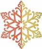 Ёлочные украшения Neon-Night Снежинка сказочная 40 см, цвет красный/золотой