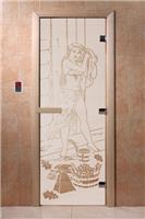 Дверь для сауны DoorWood (Дорвуд) 70x170 Основная серия Дженифер 2 (сатин) правая