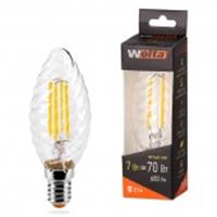 Лампа 7W Led Wolta Filament свеча витая CT35 E14 3000K 25YCTFT7E14, Китай, код 0510303159, штрихкод 426037548810