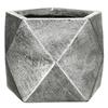 Кашпо (вазон) Idealist Геометри Ромб, серебряный (W=25, L=25, H=20 см)
