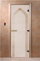 Дверь для сауны DoorWood (Дорвуд) 60x200 Основная серия Арка (сатин) правая