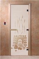 Дверь для сауны DoorWood (Дорвуд) 60x200 Основная серия Банька (сатин) левая
