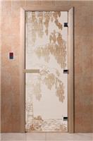 Дверь для сауны DoorWood (Дорвуд) 60x200 Основная серия Березка (сатин) левая