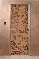 Дверь для сауны DoorWood (Дорвуд) 60x200 Основная серия Венеция (бронза матовое) левая