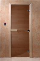 Дверь для сауны DoorWood (Дорвуд) 90x200 Основная серия Бронза правая