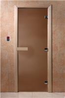 Дверь для сауны DoorWood (Дорвуд) 60x200 Основная серия Бронза матовое левая