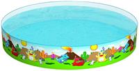 Каркасный детский бассейн Bestway круглый 244х46 см, артикул 55001 Dinosaur Fill'N Fun