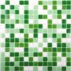 Мозаика 32.7х32.7 MIX 11 бело-зеленый микс 40 шт/кор, Китай, код 0311200171 