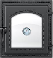 Дверца печная (топочная) Везувий 270 с термометром (Антрацит)