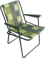 Кресло складное Ольса Фольварк мягкое (карк зеленый, зел-серая клетка)
