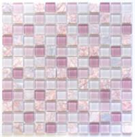 Мозаика 29,8х29,8 S-854 бело-розовый микс Crystal+Stone (кор. - 22 шт.), КИТАЙ, код 0311200142, штрихкод , артикул