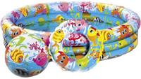 Надувной детский бассейн INTEX Веселые рыбки 132х28 см (с кругом и мячом), артикул 59469