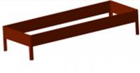 ПВХ Грядка 185х1000х2000 мм, коричневая, основная секция, Россия, код 01310060031
