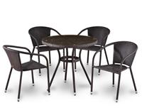 Комплект кофейной мебели Афина 4+1, T282ANT/Y137C-W53 Brown 4Pcs