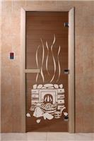 Дверь для сауны DoorWood (Дорвуд) 70x190 Основная серия Банька (графит) левая