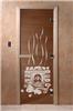 Дверь для сауны DoorWood (Дорвуд) 80x210 Основная серия Банька (бронза), правая