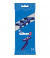 Gillette2 (пакет 3шт) одноразовые станки, РОССИЯ, код 3030206006, штрихкод 301426028269, артикул одноразовые