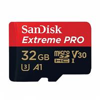 Карта флэш-памяти MicroSD 32 Гб SanDisk Extreme Pro + SD адаптер (100 Mb/s) (red) 213046
