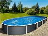 Морозоустойчивый бассейн Azuro Graphite овальный 5.5x3.7x1.2 м комплект Premium