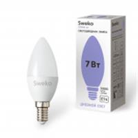 Светодиодная лампа Sweko 42 серия 42LED-C35-7W-230-6500K-E14, КИТАЙ, код 05103030083, штрихкод 468000638553, артикул 38553
