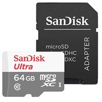Карта флэш-памяти MicroSD 64 Гб SanDisk Ultra UHS-I + SD адаптер (100 Mb/s) (205132) 205132