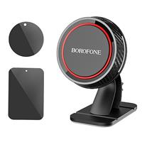 Держатель автомобильный Borofone магнитный BH13 на приборную панель (black/red) 123666