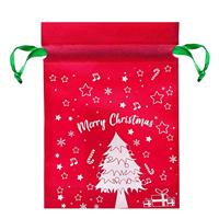 Подарочная упаковка - новогодний мешок New Year 02 (15x22cm) (red) (002) 211725