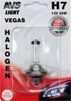 Галогенная лампа AVS Vegas в блистере H7.12V.55W.1шт., КИТАЙ, код 07808070001, штрихкод 462710378483, артикул A78483S