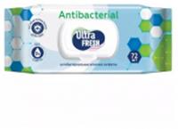 Ultra Fresh Antibacterial Влажные салфетки 72 шт с клапаном с клапаном, РОССИЯ, код 50101150006, штрихкод 461009306518, артикул 14410134
