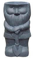 Кашпо (вазон) Idealist Garden Statues Гном с лопатой, цвет серый