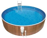 Морозоустойчивый бассейн Azuro 402DL, круглый 4,6х1,2 м комплект Premium