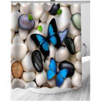 Шторы для ванной Zalel Фотопринт с кольцами 180х200 арт. Butterflies, Турция, код 08601020089 