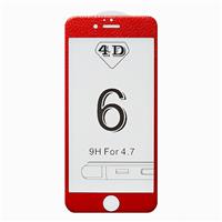Защитное стекло Full Screen Leather series для смартфона Apple iPhone 6/iPhone 6S (red) комплект (red) 73994