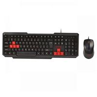 Проводной набор Smart Buy SBC-230346-KR ONE мембранная клавиатура+мышь (black/red) 116567