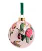 Новогоднее подвесное украшение Шар Ботаника в розовомиз стекла / 8x8x8см арт.89833, КИТАЙ, код 75002092264, штрихкод 466011515222, артикул 89833