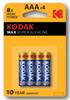 Батарейки Kodak LR03-4BL MAX SUPER Alkaline [K3A-4] (40/200/32000), КИТАЙ, код 0730406045, штрихкод 088793095281, артикул Б0005124