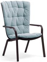 Стул (кресло) Nardi Folio с подушкой, антрацит/голубой