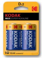Батарейки Kodak LR20-2BL MAX SUPER Alkaline [KD-2] (20/100/3200), КИТАЙ, код 522801064, штрихкод 088793095284, артикул Б0005129