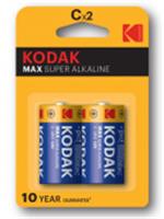 Батарейки Kodak LR14-2BL MAX SUPER Alkaline [KC-2] (20/200/6000), КИТАЙ, код 522801024, штрихкод 088793095283, артикул Б0005123
