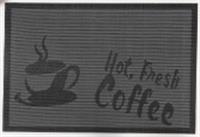 Салфетка подставочная ПВХ Hot Coffee Размер: 30х45см (Цвет: черный), КИТАЙ, код 0120909106, штрихкод , артикул 337-15