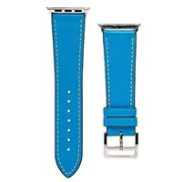 Ремешок - ApW18 Apple Watch 38/40/41мм кожаный на классической пряжке (blue) 85299
