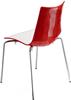 Стул (кресло) Scab Design Zebra Bicolore, цвет хром/белый/красный